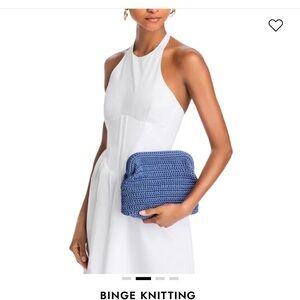 Crochet Clutch in Moonstone Blue